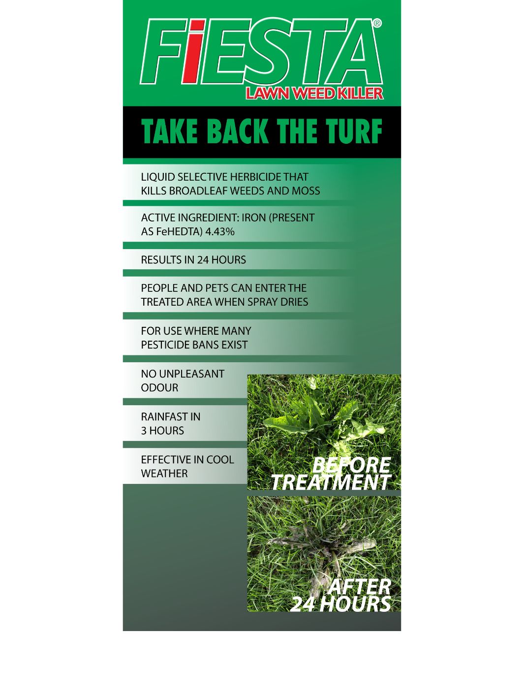 Fiesta Organic Weed Killer Benefits and Features Information Sheet