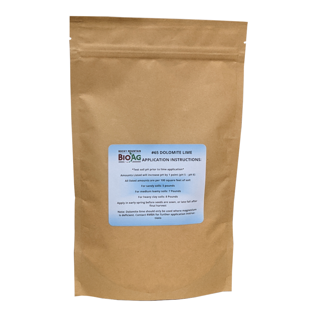 Dolomite Lime Calcium Magnesium Dicarbonate Soil Amendment Instructions on Bag