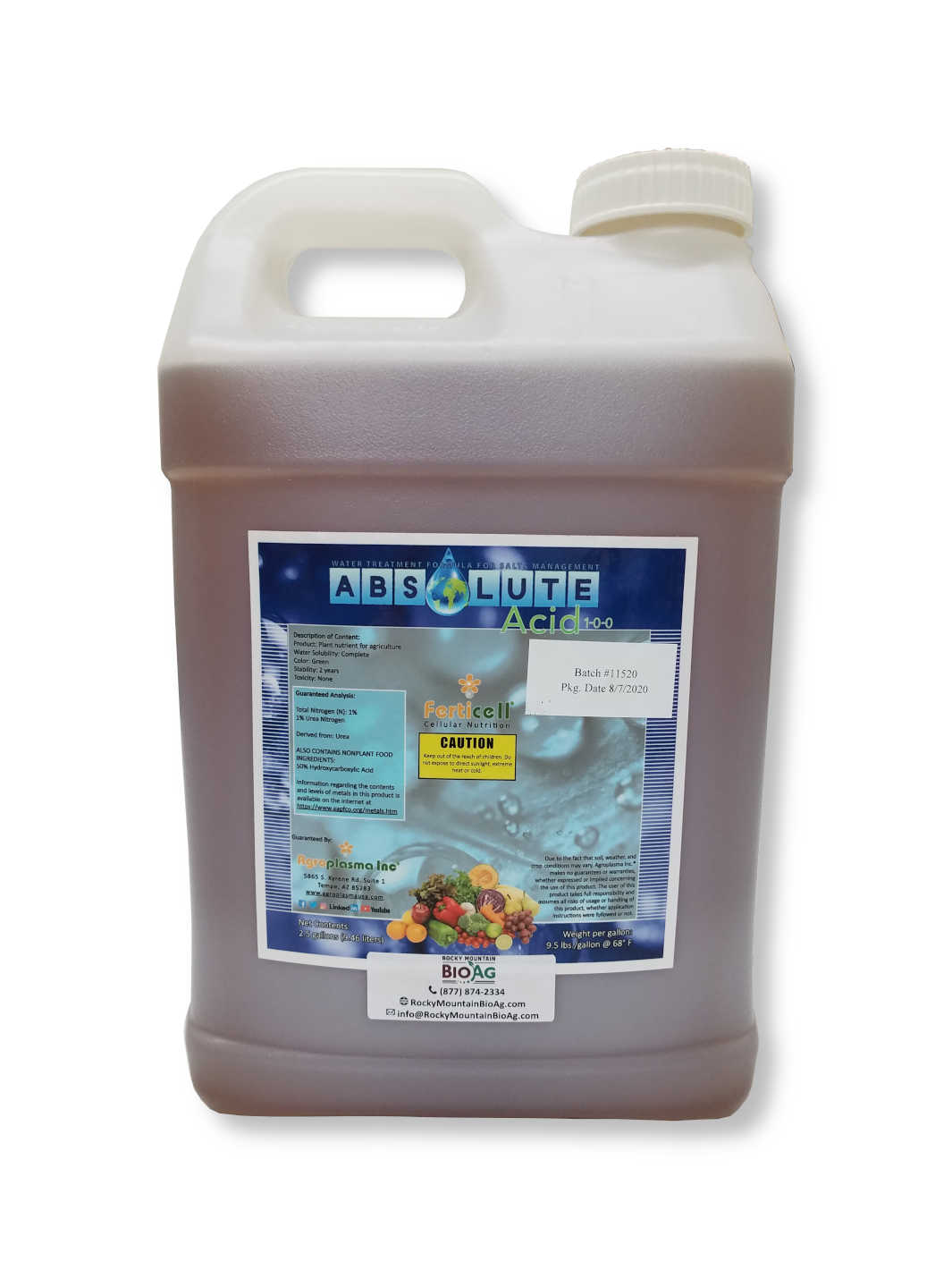 Absolute Acid 1-0-0 pH Conditioner for Alkaline & Salty Water