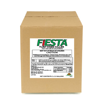 Box of Fiesta Post Emergent Weed Killer for Turf and Lawns