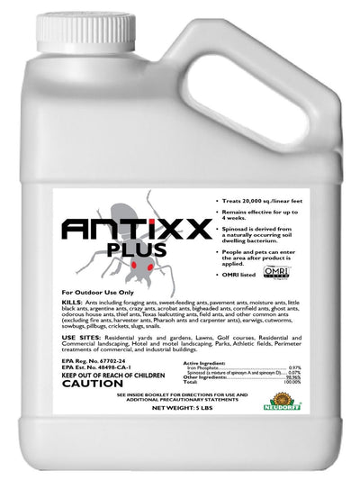 ANTiXX PLUS Granular Ant Killer, Slug, and Snail Bait 5 Pound Jug