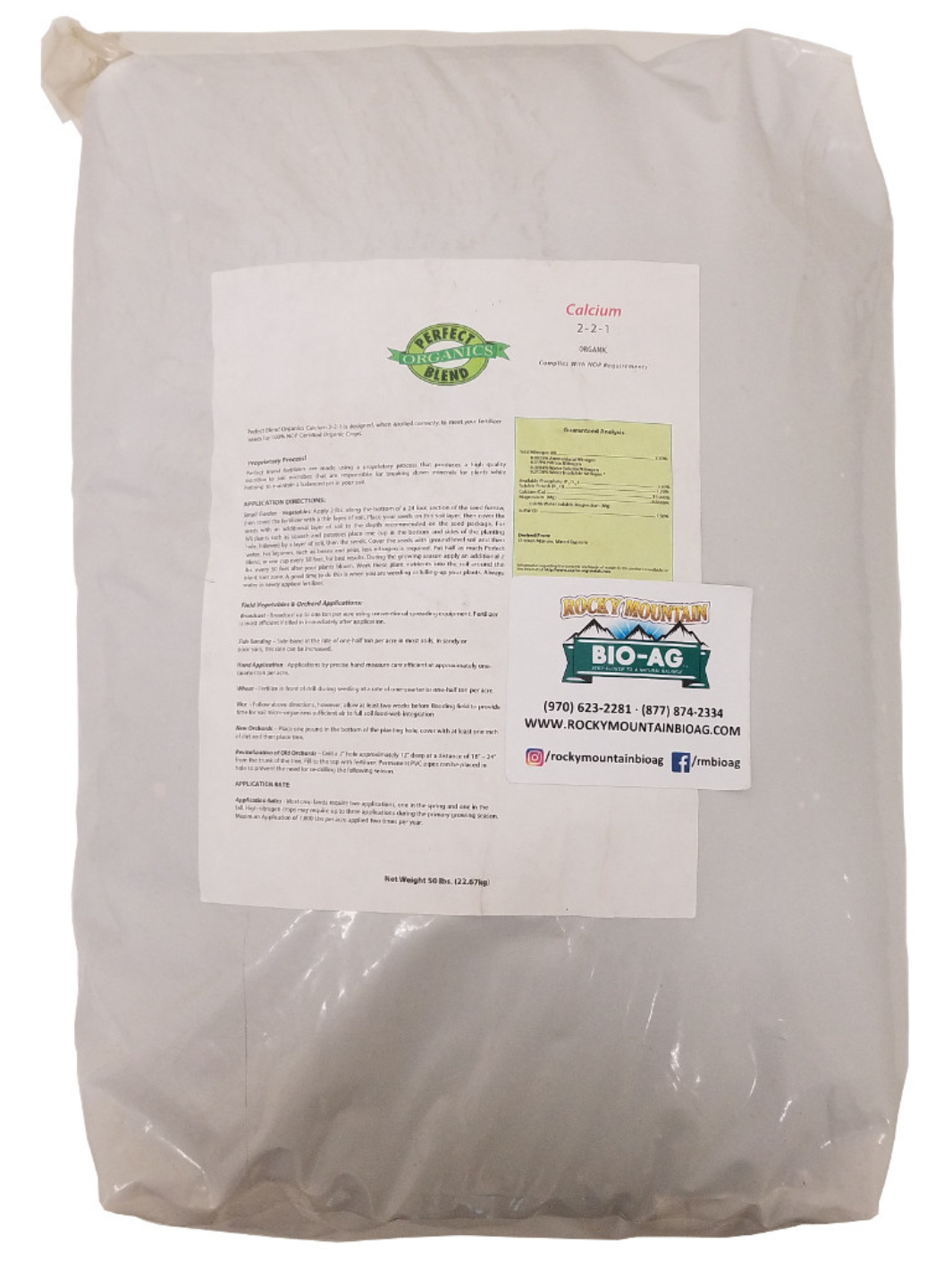 calcium fertilizer for plants Perfect Blend Organic 2-2-1 Calcium 15% Fertilizer