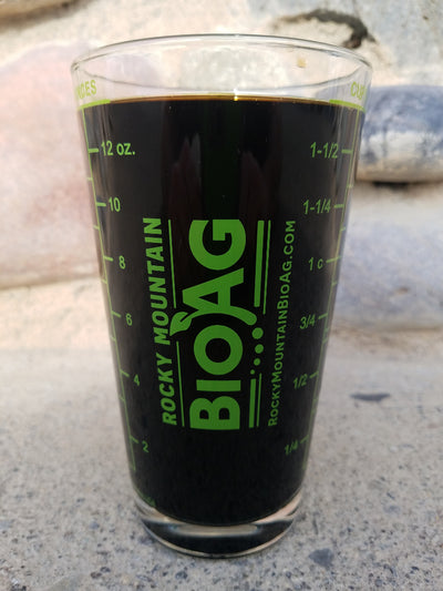 Rocky Mountain BioAg Pint Measuring Glass with Liquid