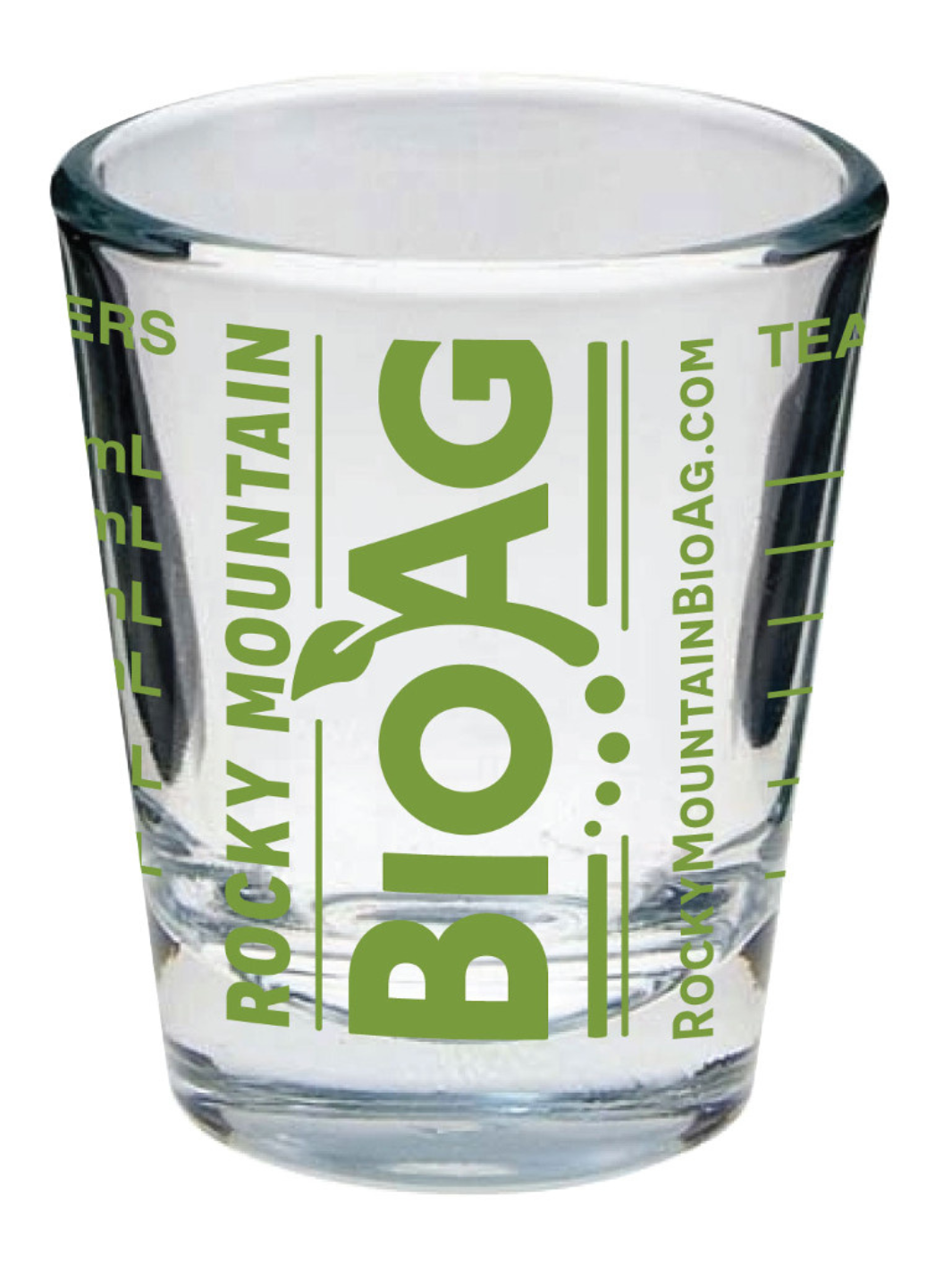 Rocky Mountain BioAg® Shot Measuring Glass