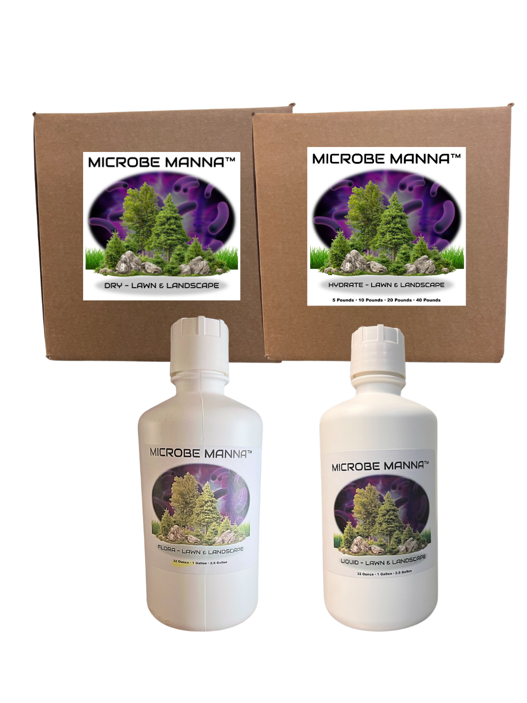 Microbe Manna ABC Lawn and Landscape Care Program 4000 sq. ft. Plus Hydrate. 