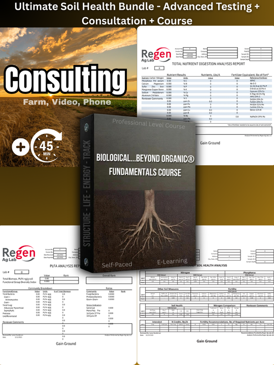 Ultimate Soil Health Bundle - Advanced Testing + Consultation + Course