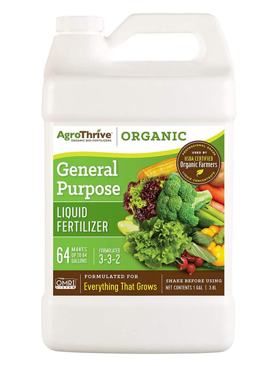 AgroThrive Organic 3-3-2 General Purpose Liquid Fertilizer 1 Gallon