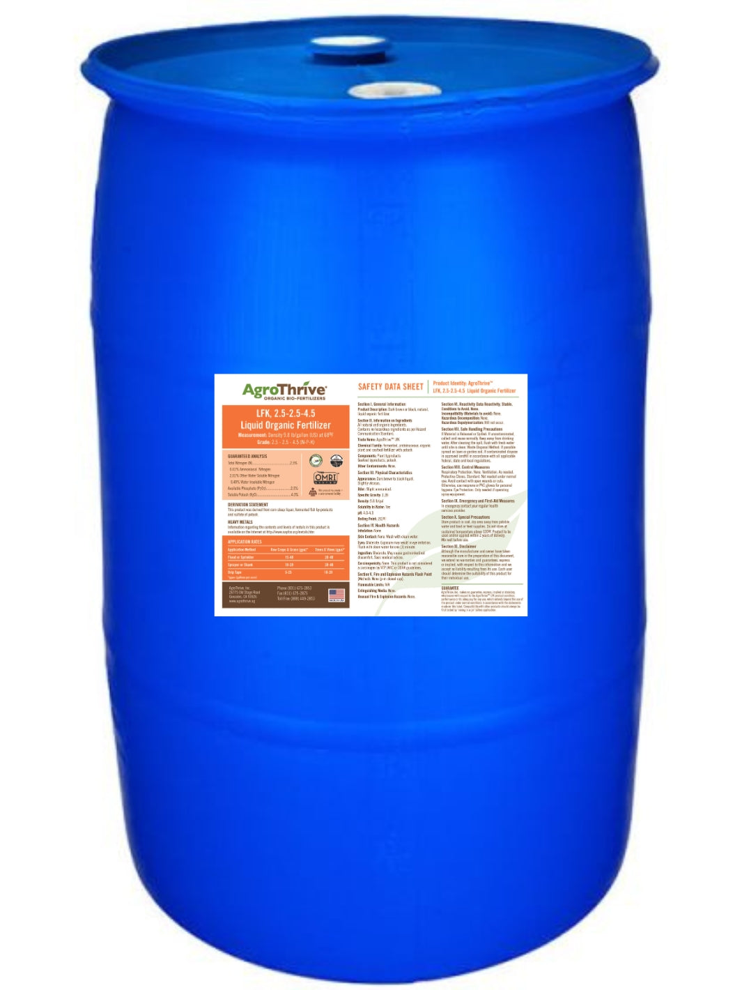 AgroThrive LFK 2.5-2.5-4.5 55 Gallon Drum