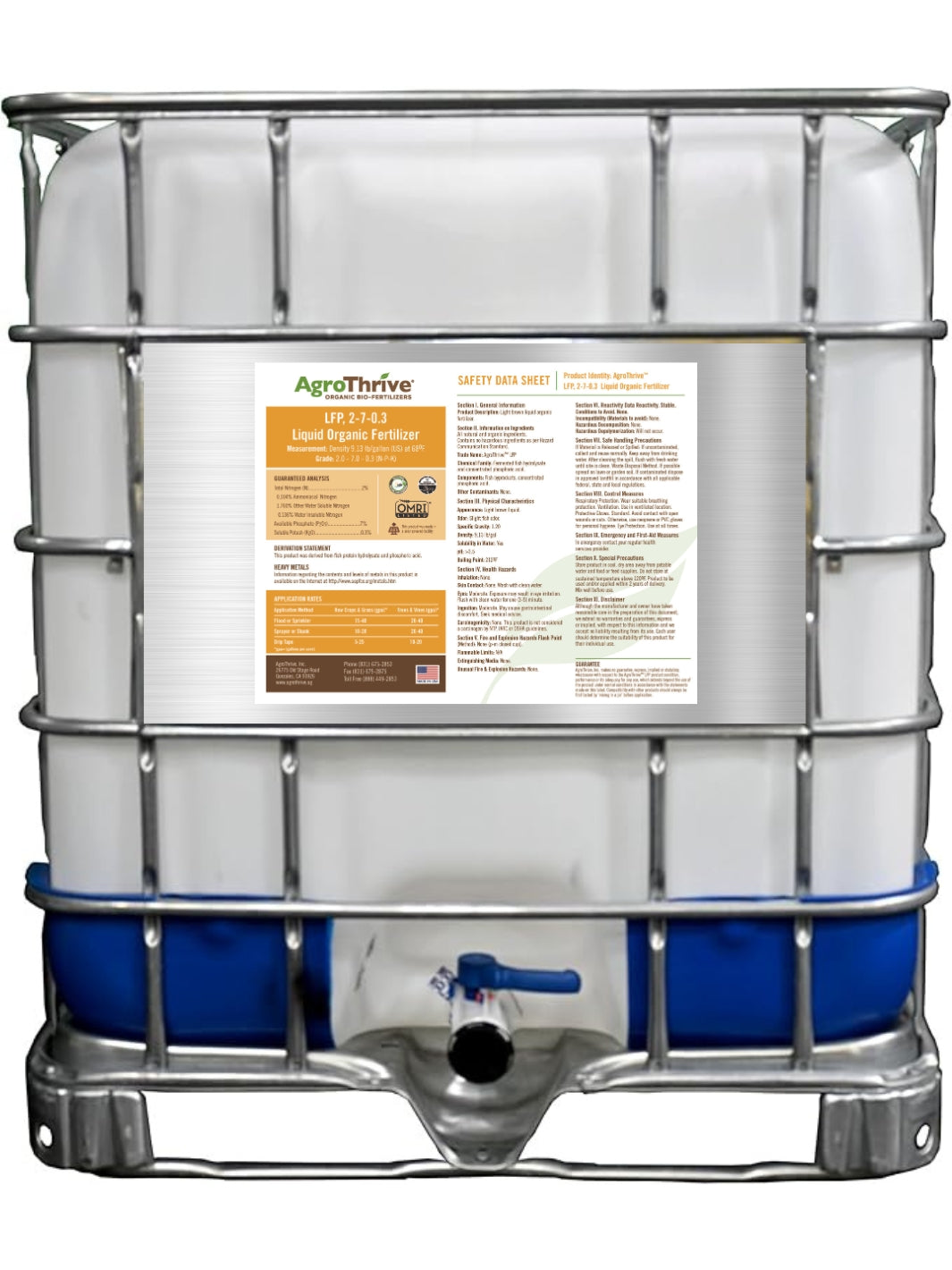 AgroThrive LFP 2-7-0.3 265 Gallon Tote
