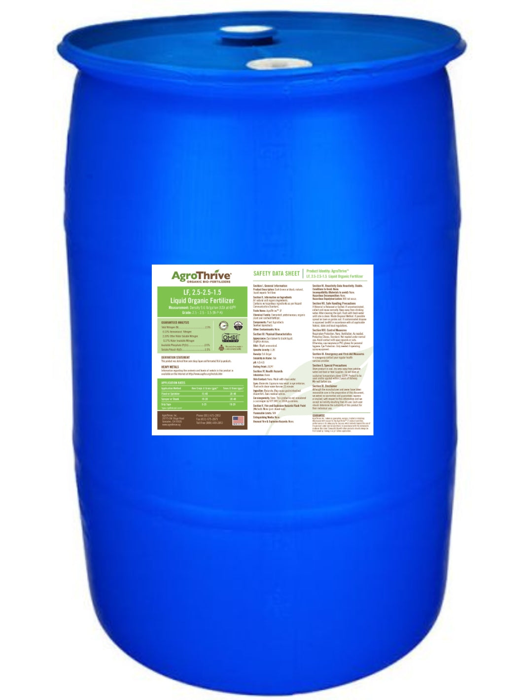 agrothrive fruit and flower organic liquid fertilizer Agrothrive Liquid Organic Fertilizer | Rocky Mountain BioAg 55 Gallons