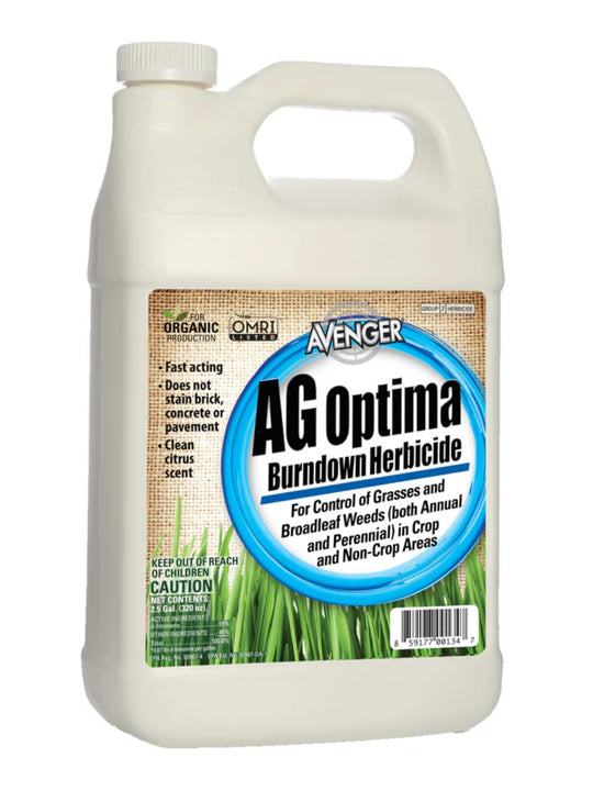 Avenger AG Optima Organic Non Toxic Weed Control Concentrate in 2.5 Gallon Bottle