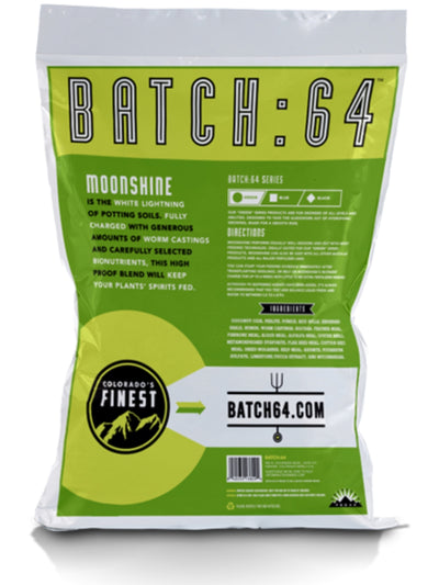 Batch 64 Moonshine Organic Super Soil Bag Back