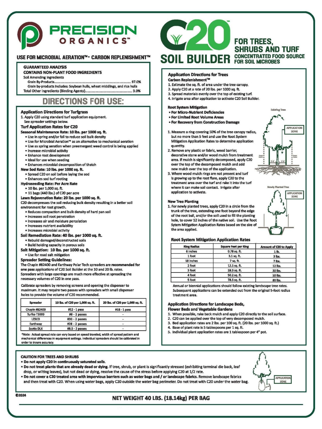 C20 Soil Builder Application Directions