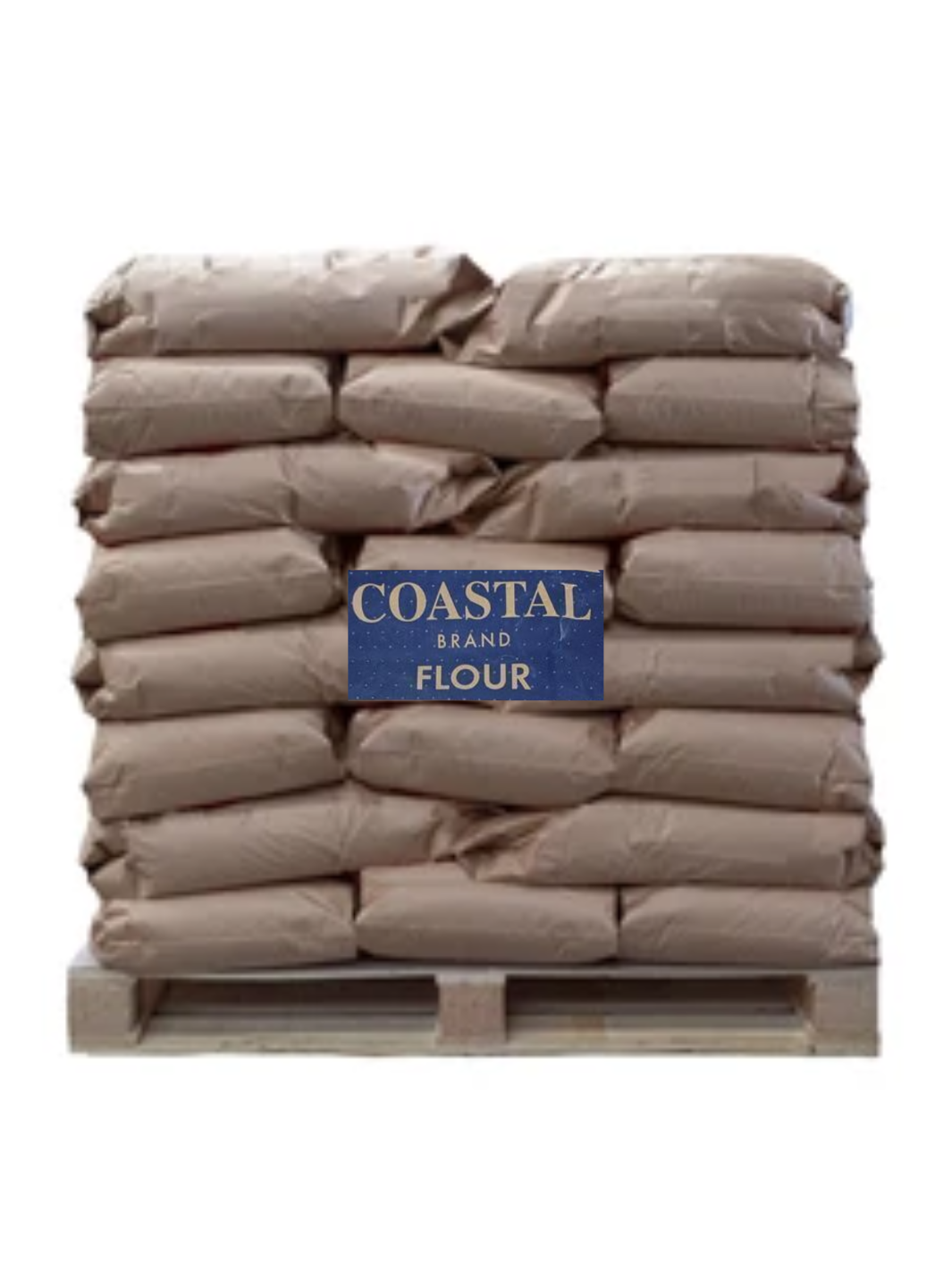 Coastal Brand Oyster Shell Flour – 50 lb. bag of ground calcium carbonate (CaCO₃) by Core Calcium &amp; Shell Products. Sold by the pallet (60 bags / 3,000 lbs.) at Rocky Mountain BioAg.