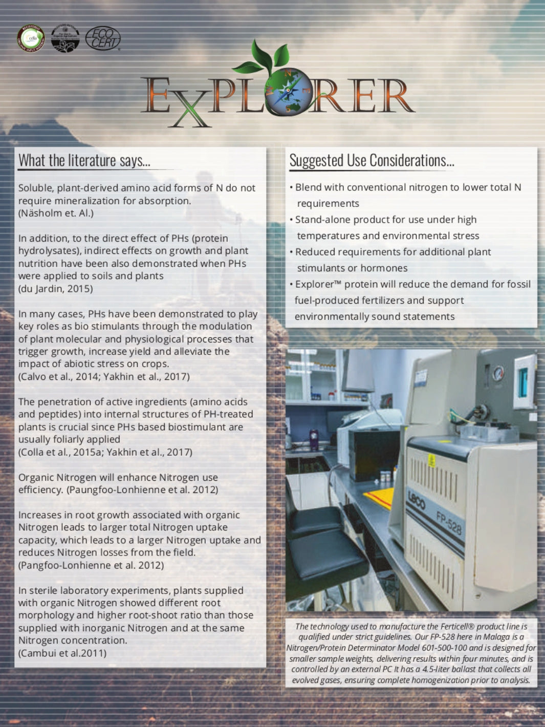Page 3 Information Sheet About Explorer 10-0-0 Liquid Organic Fertilizer