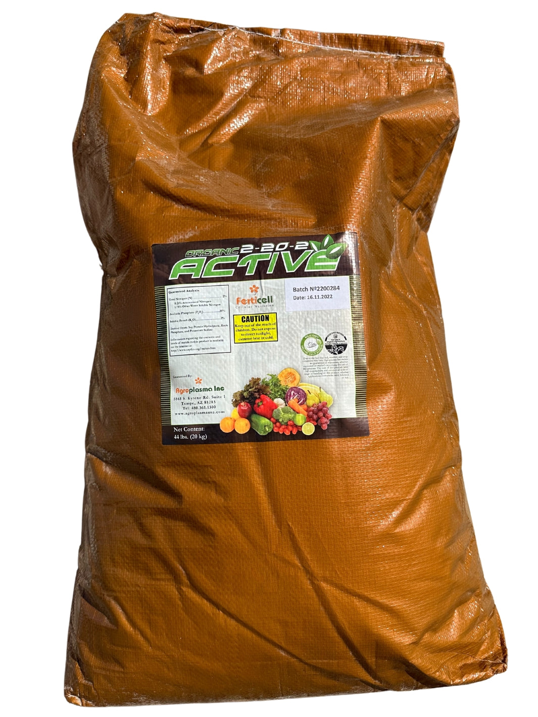 Active 2-20-2 Organic Fertilizer in 44 Pound Bag