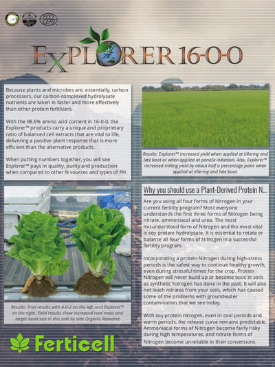 Page 2 Info Sheet About Explorer 16 0 0 Organic Nitrogen Fertilizer