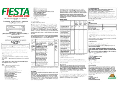 Fiesta Granular Weed & Feed 8-0-1 40 lbs. Label