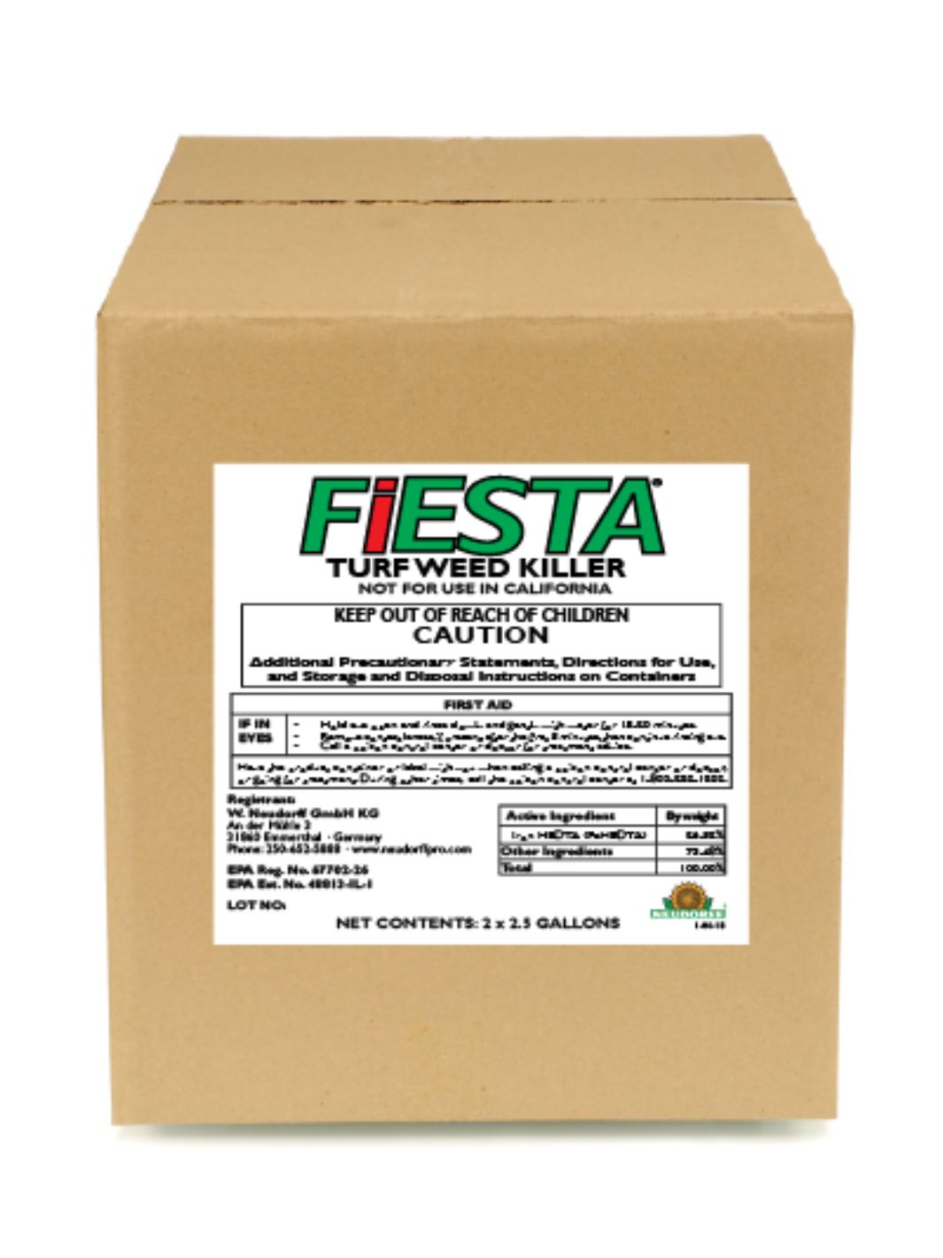 2 X 2.5 Gallon Case Pack Of Fiesta Herbicide