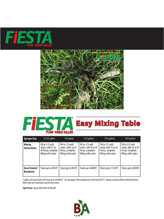 Fiesta Selective Turf Weed Killer – Eco-Friendly Post-Emergent