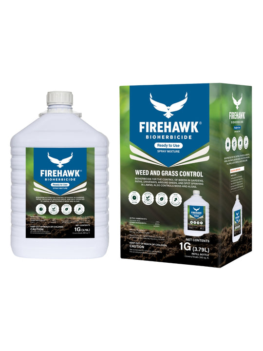 FireHawk Bioherbicide Ready-To-Use 1 gallon refill jug — organic-formulated weed control for gardens and landscapes