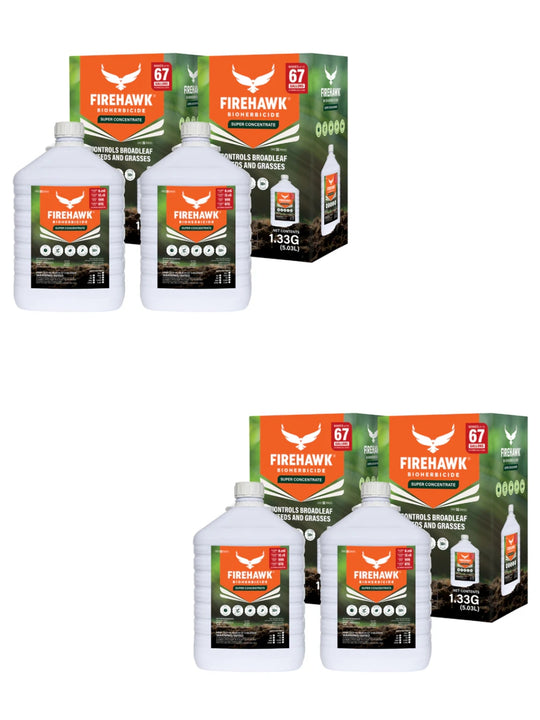 FireHawk Bioherbicide Super Concentrate – 4 x 1.33 gallon case (5.32 gallons)