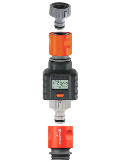 Gardena Digital Smart Water Meter with Tap and Faucet Connectors