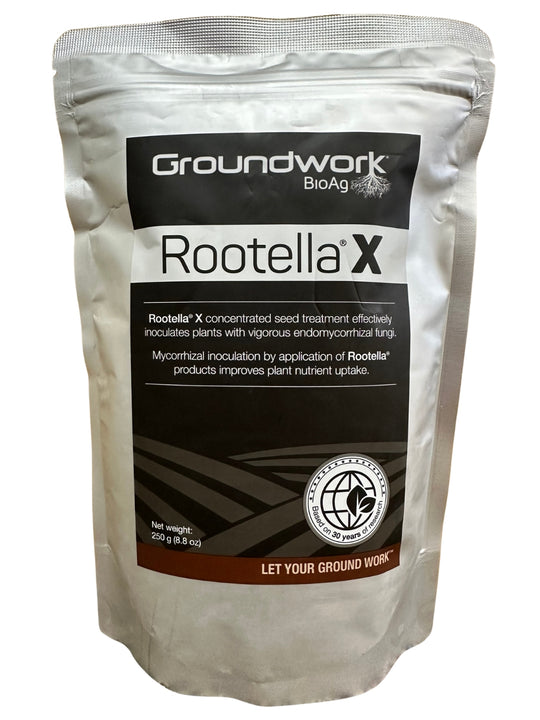 Groundwork BioAg Rootella X 8.8 oz Bag – Mycorrhizal Inoculant Front Label