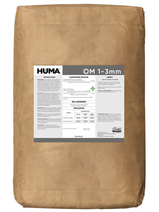 HUMA OM 1-3mm Humic Acid Granules 70% in 50 lbs. bag