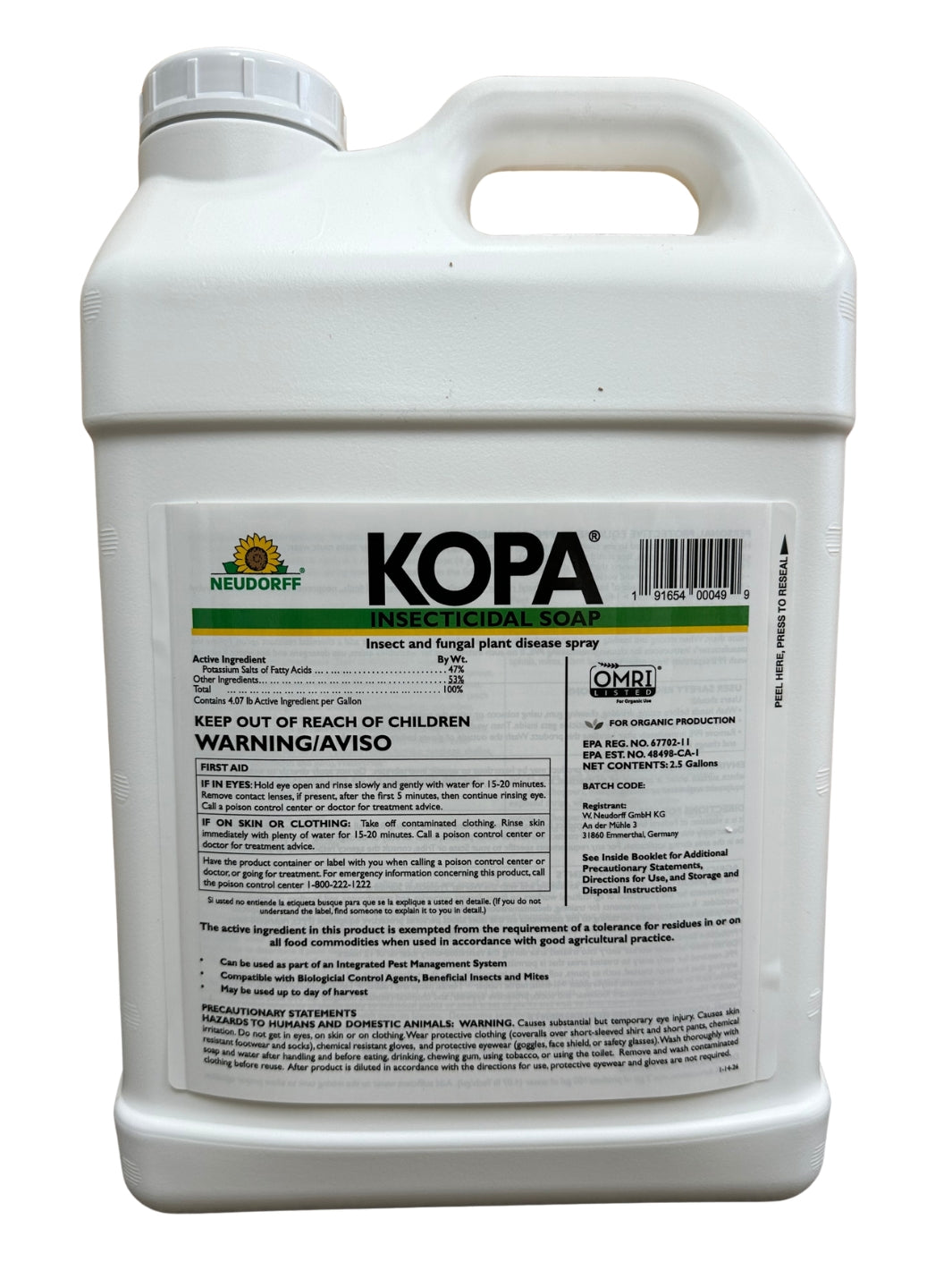 KOPA 2.5 gallon insect and fungal plant disease spray