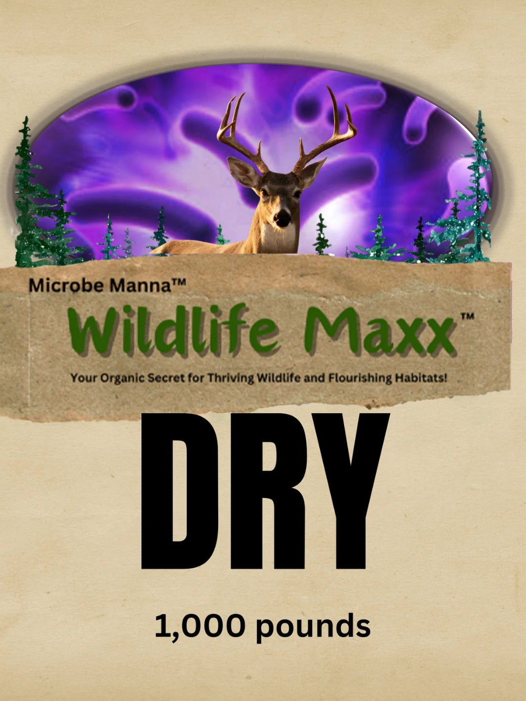 Microbe Manna™ Wildlife Maxx™ Dry Front Label