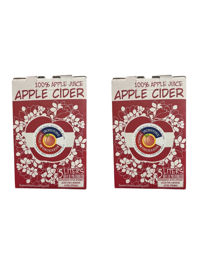 Two 5L Boxes of Triple M Orchards Natural Apple Juice Apple Cider