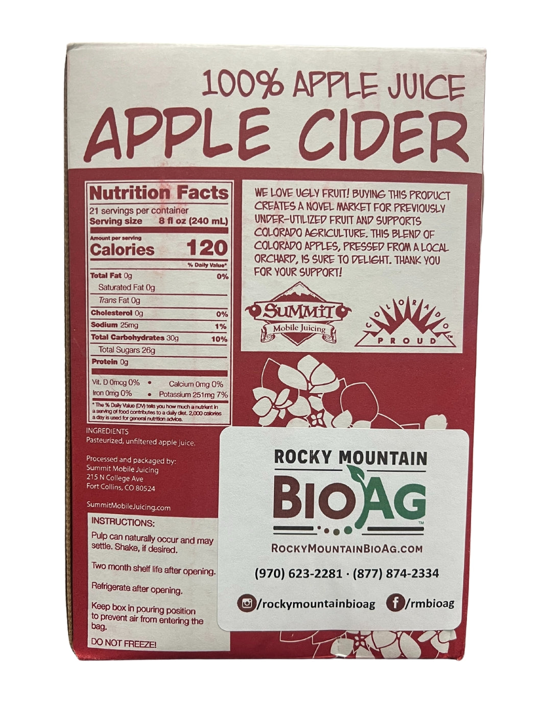 Natural Apple Cider Juice from Triple M Orchards