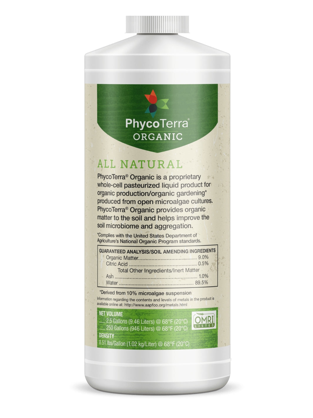 PhycoTerra Organic Soil Amendment 1 Liter Container