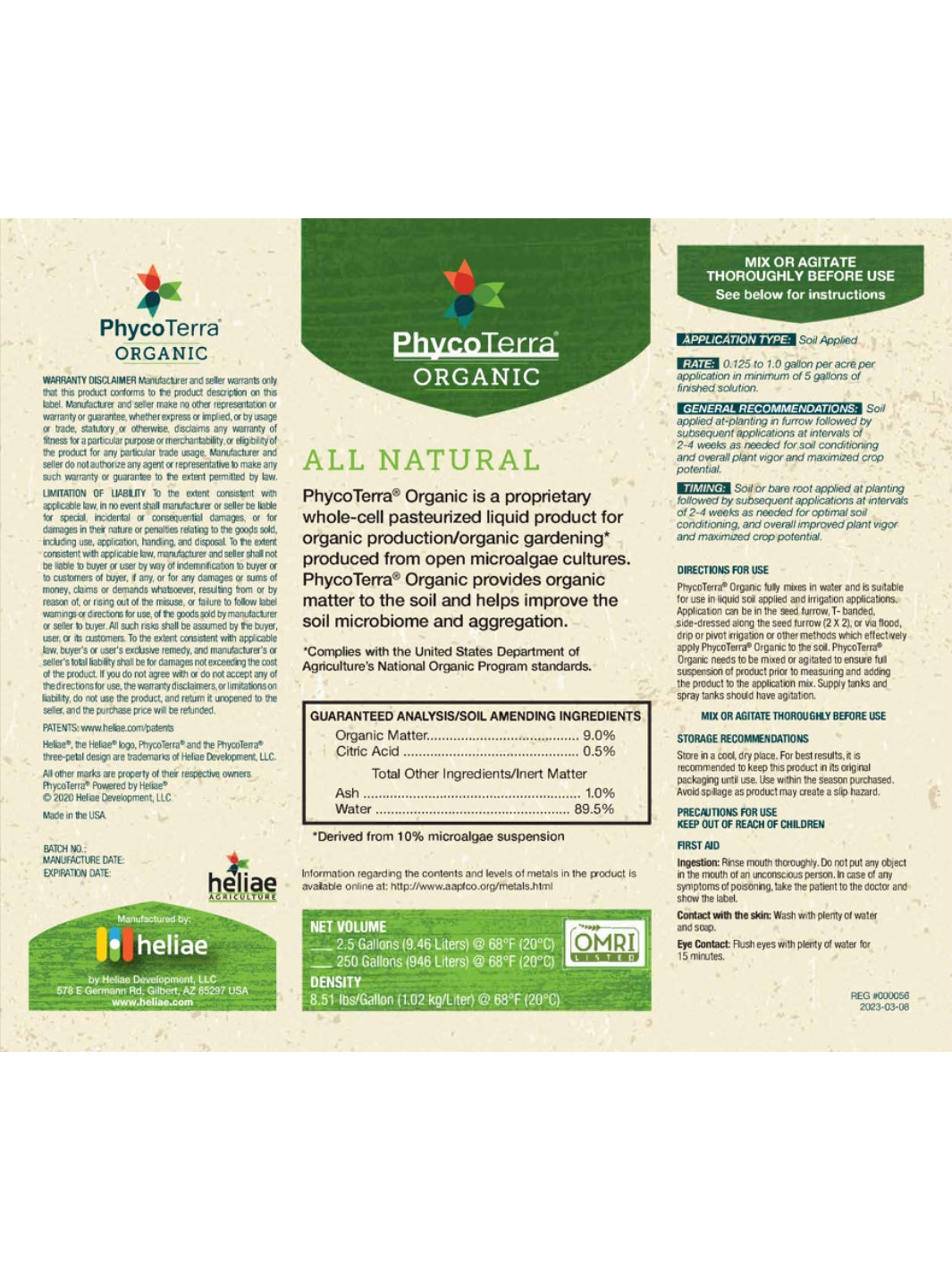Bioag Label PhycoTerra® Organic Soil Amendment | Microalgae Boosts Soil Microbes ...