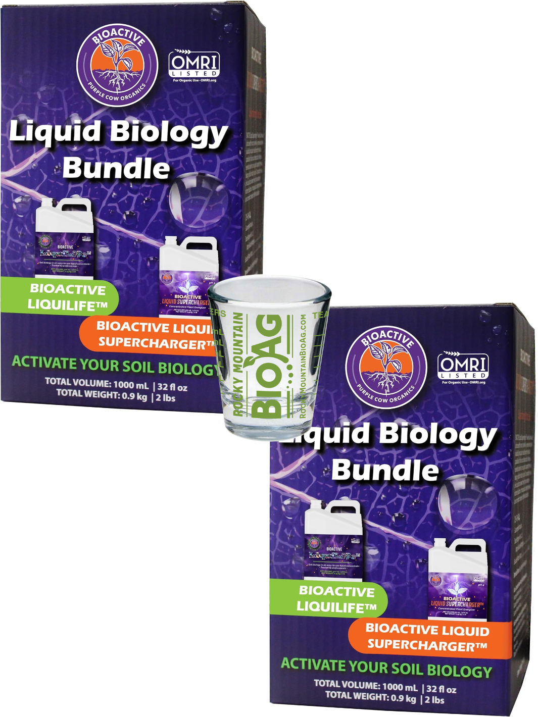Purple Cow Organics Liquid Biology Bundle – BioActive LiquiLife + Liquid Supercharger