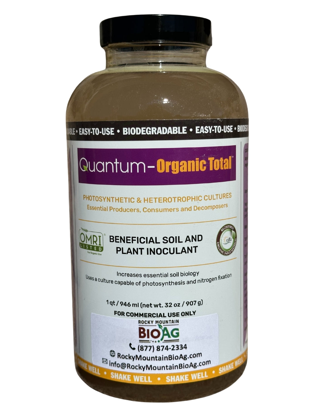 Quantum Growth Organic Total Microbial Inoculant in 1 Qt Bottle NEW FORMULATION