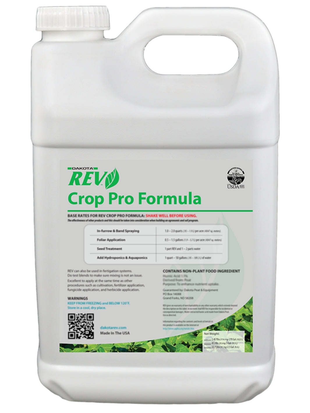 Dakota REV Crop Pro - Natural Rev crop growth stimulant 2.5 gallons