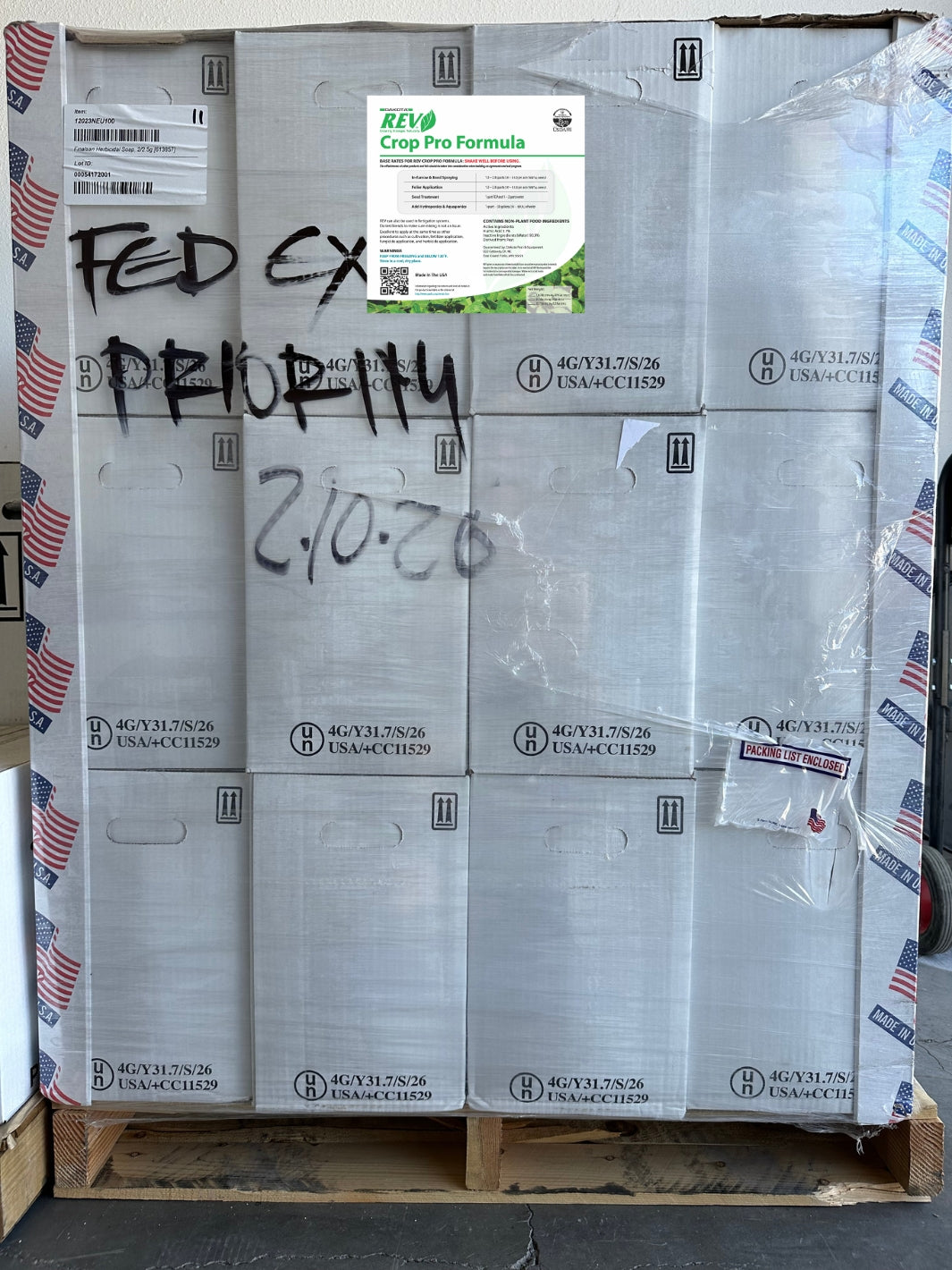 REV Crop Pro Organic Humic Acid Fertilizer — 240 Gallon Pallet