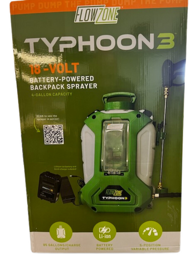 FlowZone Typhoon 3.0 Battery Operated Backpack Sprayer Box