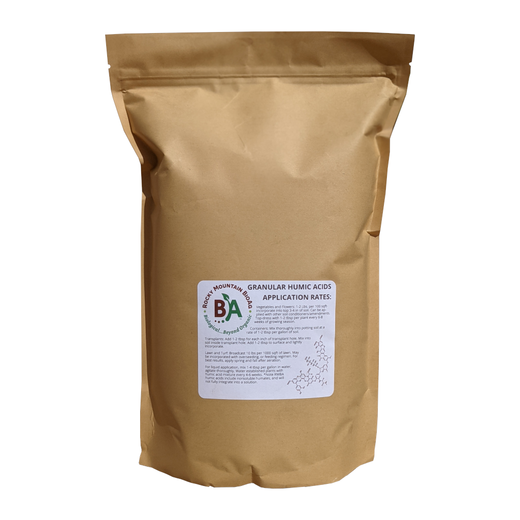 Back of 5lb Bag of Humic Acid Granules