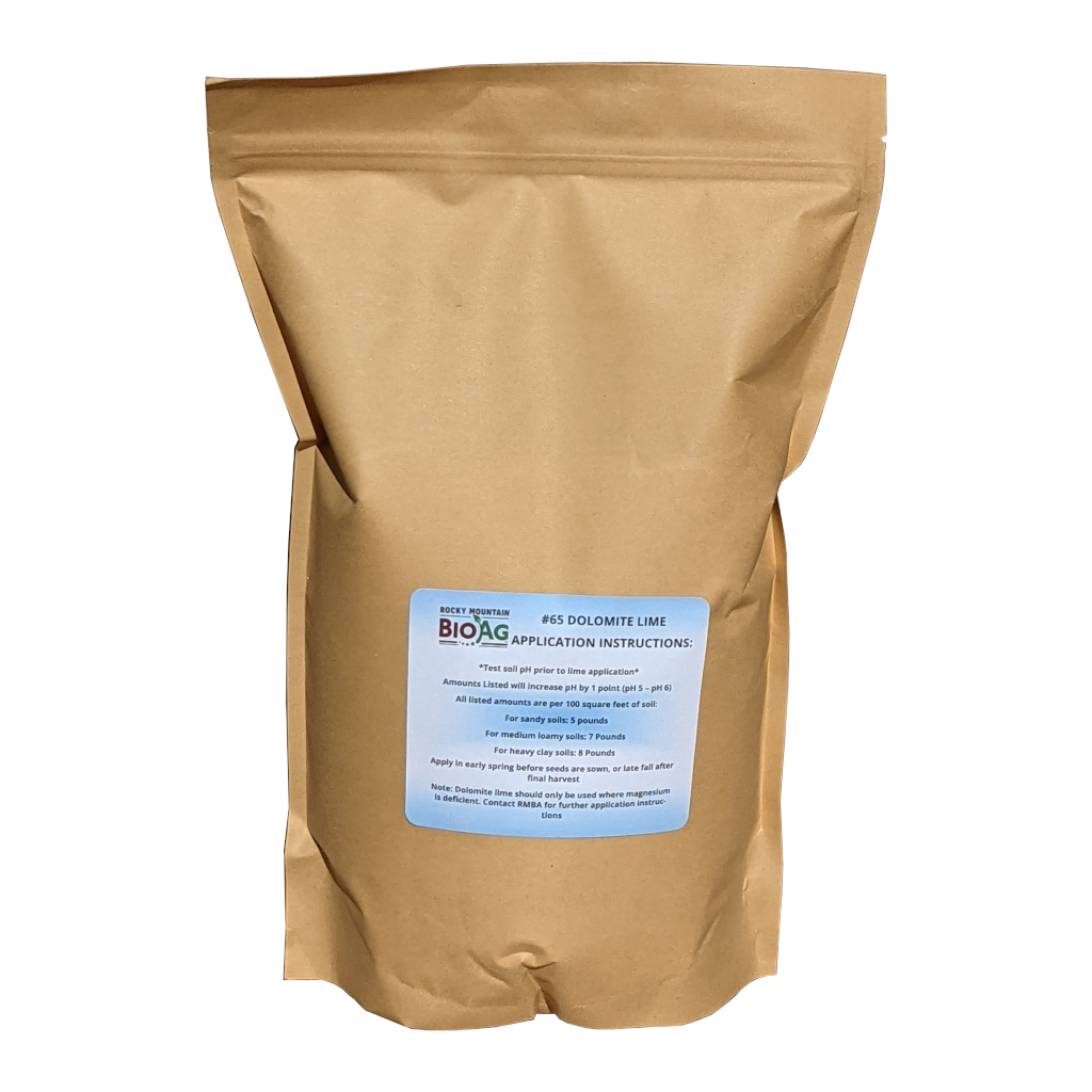 Bag of Dolomite Lime Calcium Magnesium Dicarbonate Soil Amendment