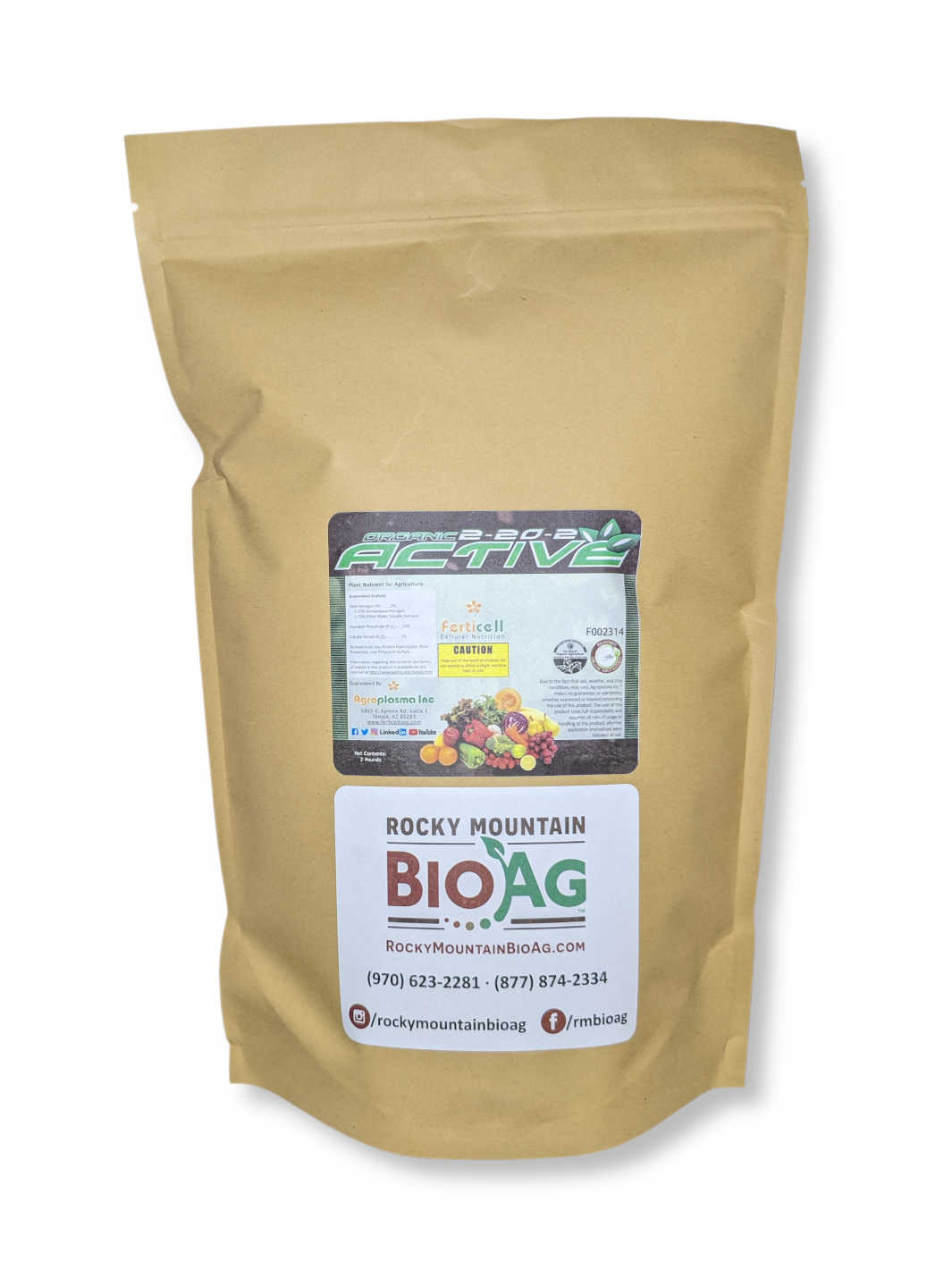 2lb Bag of Active 2-20-2 Organic Fertilizer