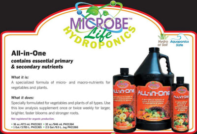Microbe Life Hydroponics All-In-One Fertilizer Information Sheet