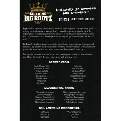 Big Rootz Soil by The Soil King Information Sheet