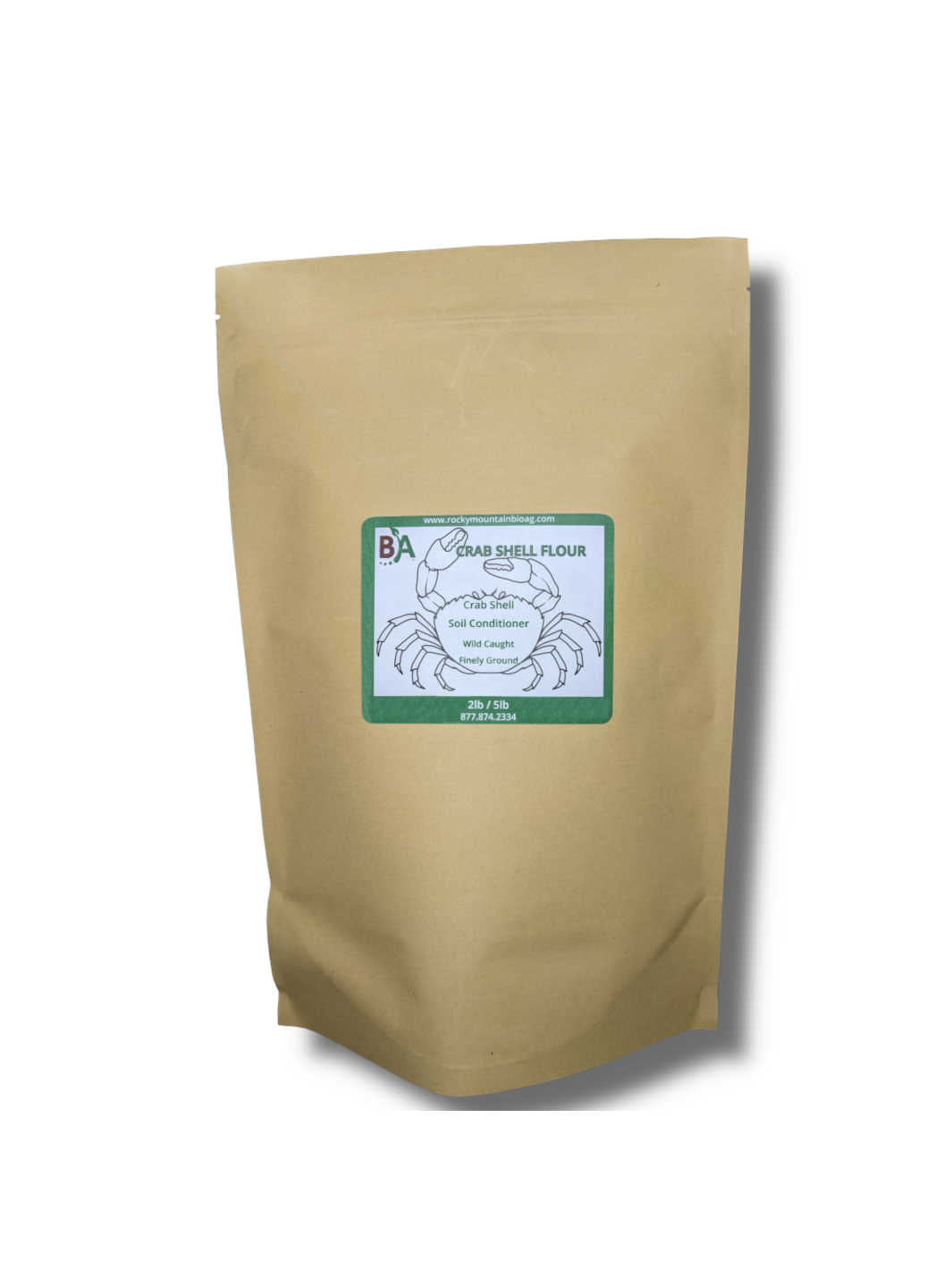 Crab Shell Flour for chitin and calcium in 2lb Bag