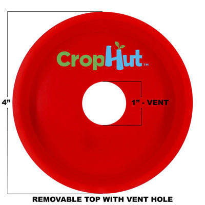 CropHut Plant Protector Top Dimensions with 1" Vent