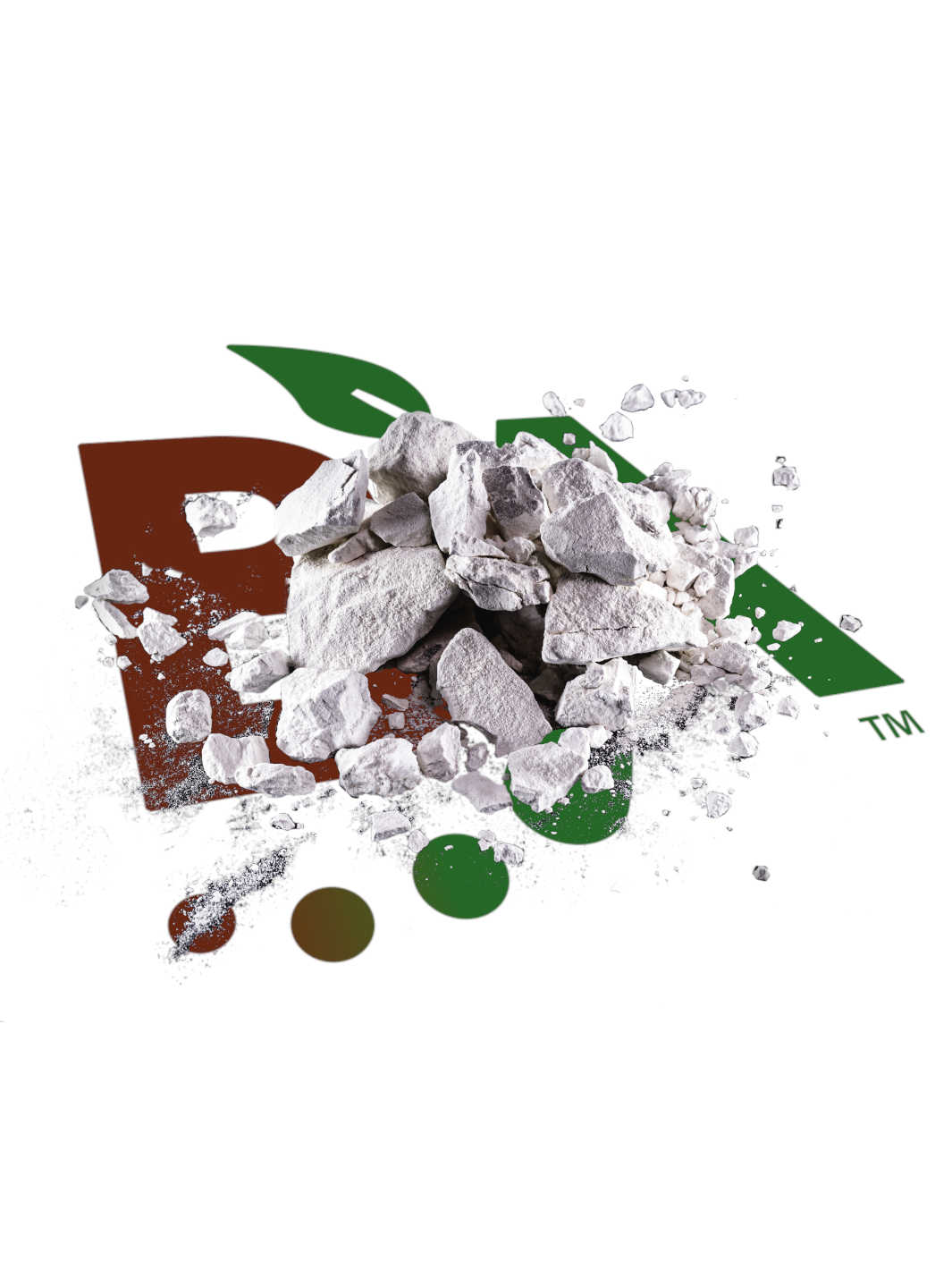 Dolomite Lime Powder on Rocky Mountain BioAg Logo