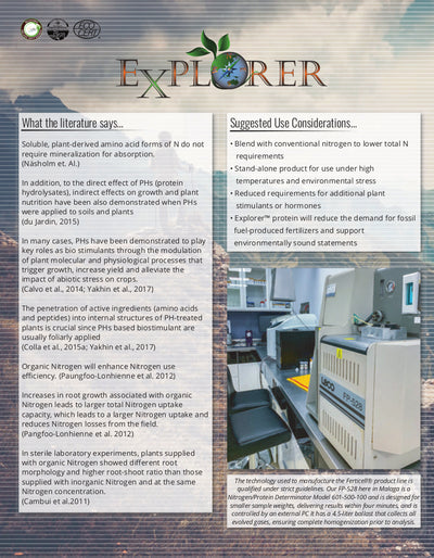 Information Sheet About Explorer 10-0-0 Liquid Organic Fertilizer