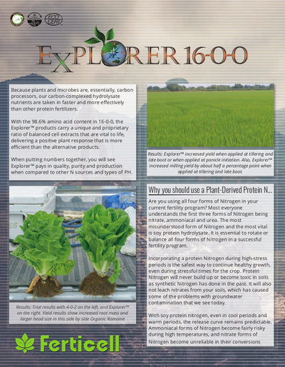 Info Sheet About Explorer 16 0 0 Organic Nitrogen Fertilizer
